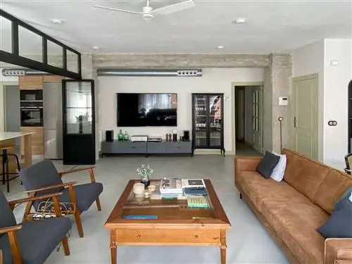 гостиная в индустриальном стиле