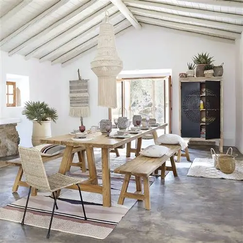 потолочный светильник в стиле макраме maisons du monde