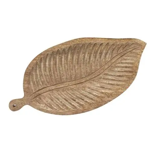 деревянная центральная часть в форме листа