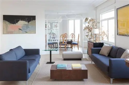 гостиная с эклектичным, современным и величественным дизайном