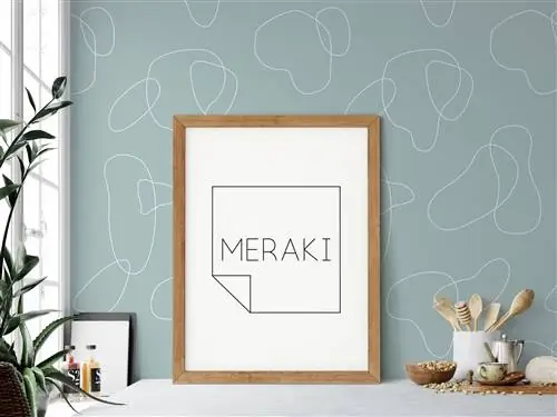 зеленые обои с абстрактными рисунками