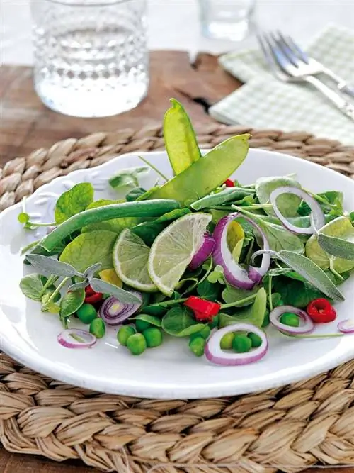 салат из мангету и зеленой фасоли