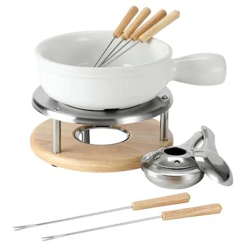 белое керамическое фондю