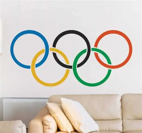 Декоративные виниловые олимпийские кольца