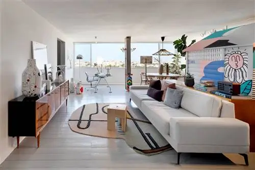 современная гостиная открытой планировки