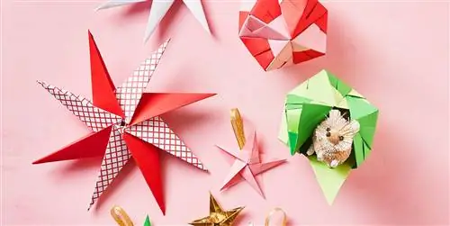 Изучите технику оригами с этими 4 бумажными рождественскими украшениями