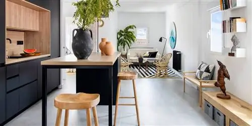 Современная квартира с открытыми пространствами и террасой