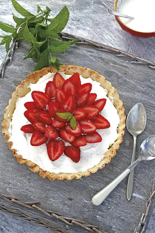 чизкейк с маскарпоне и клубникой
