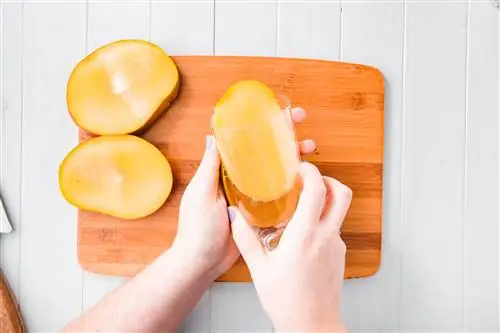 как чистить манго