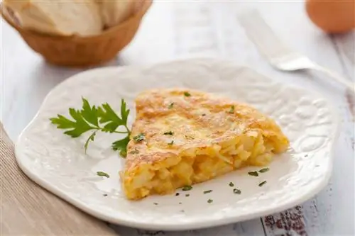 веганский картофельный омлет без яиц