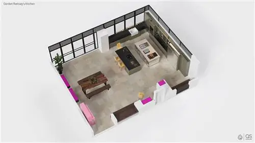 план кухни Гордона Рамзи в 3D