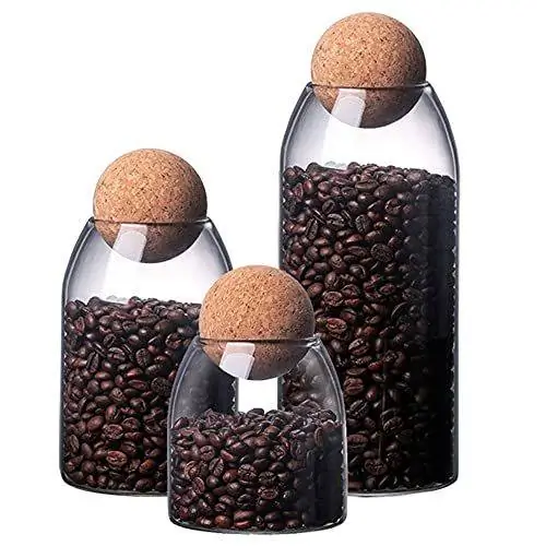 кухонная стеклянная банка с пробкой