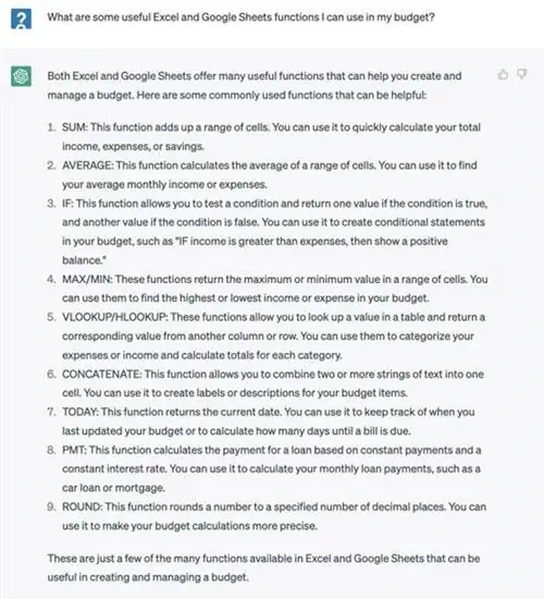 Рекомендации ChatGPT/Excel Рекомендации ChatGPT/Excel