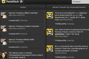 снимок экрана Tweetdeck