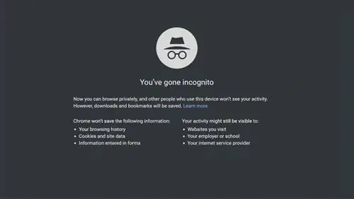 Страница Chrome в режиме инкогнито