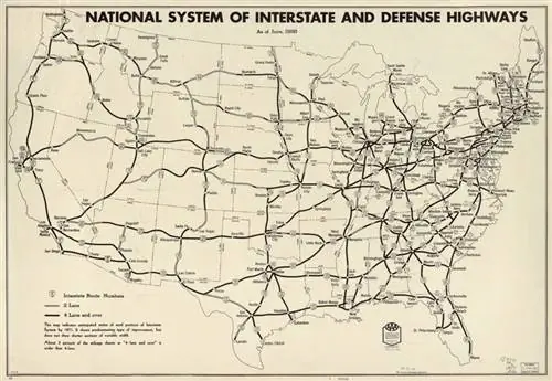 нас. система шоссе в 1958 году