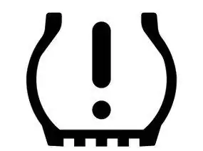 Значок предупреждения о низком давлении TPMS