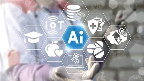 AI IT iot медицина интеграция автоматизации компьютер здравоохранения веб-концепция больших данных.
