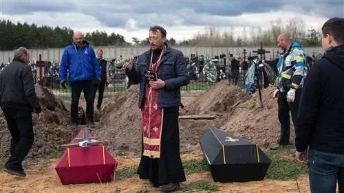 похороны Буча, Украина