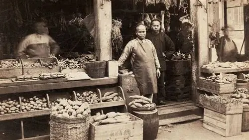 Китайский мясной и продуктовый магазин