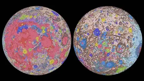 Калейдоскопическая карта с подробностями геологии Луны