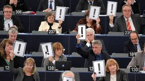 восклицательные плакаты, Европарламент