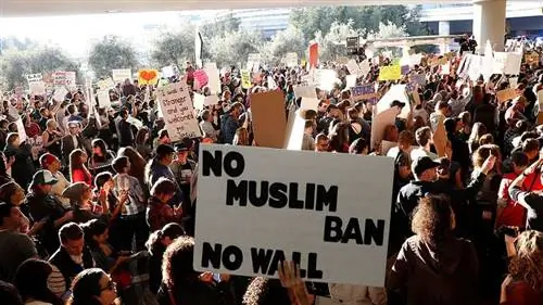 протестующие, Мусульманский запрет, аэропорт Сан-Франциско