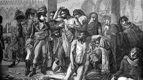 Наполеон Бонапарт в гостях у больных чумой жителей Яффо.