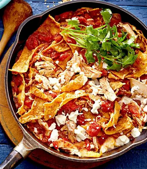 Тортилья-куриная запеканка на сковороде Тортилья-куриная запеканка на сковороде