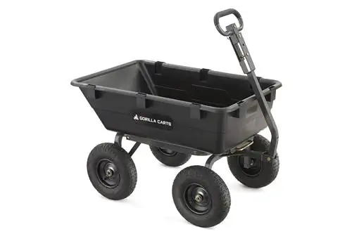 Тележки Amazon Prime Day Gorilla Carts GOR6PS Poly Yard Dump Carts