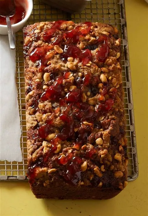 Банановый хлеб с арахисовым маслом и желе