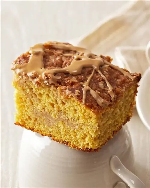 Кофейный торт с тыквой и латте