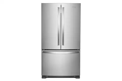 Lowe's Whirlpool 25,2-футовый холодильник с французской дверью, льдогенератором и внутренним диспенсером для воды