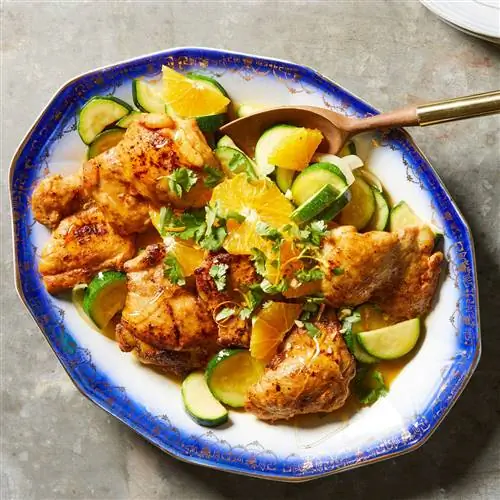 скороварка апельсиновый цыпленок с цукини инстапот