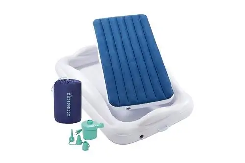 hiccapop Надувная дорожная кровать для малышей с защитными бамперами