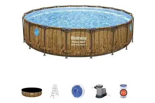 Amazon Bestway Power Steel Swim Vista Круглый надземный бассейн