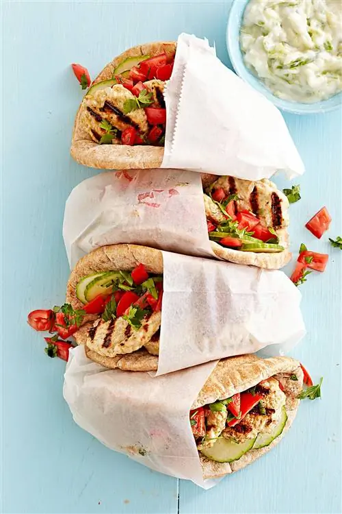 Гирос из индейки на гриле