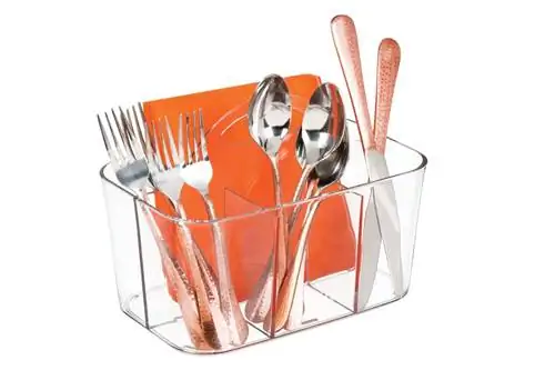Пластиковый органайзер для хранения столовых приборов mDesign Caddy Bin Tote с ручкой