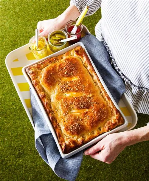 Запеканка для пиццы с чизбургером во фритюре