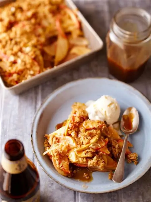 Яблочный чипс на гриле с соусом Porter Toffee