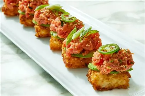 хрустящие кусочки риса для суши