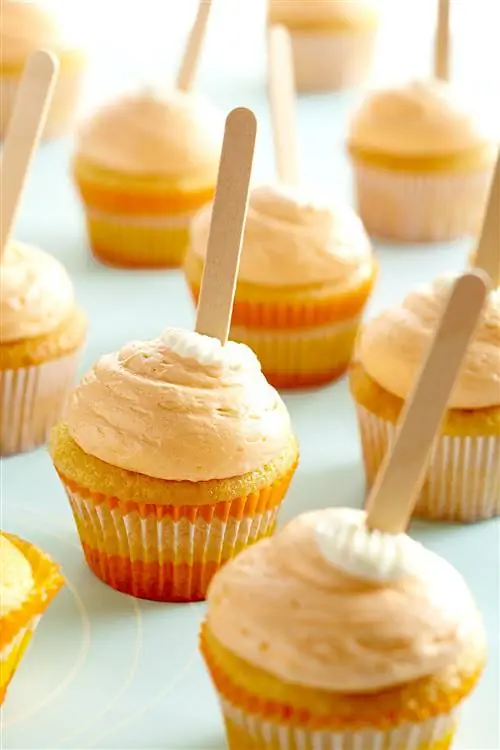 Кексы с апельсиновым кремом