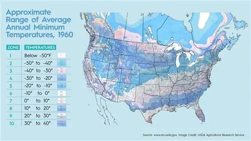 Карта выносливости США 1960 г.