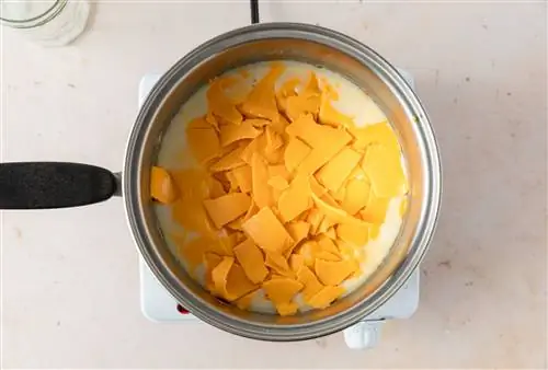 добавлен рваный кусочек сыра