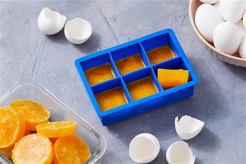 замороженные и сырые яйца