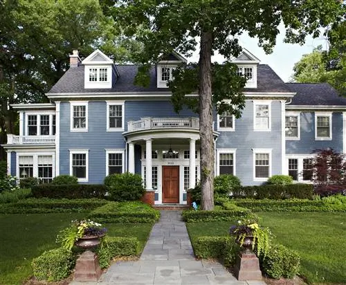 голубой дом в георгианском стиле