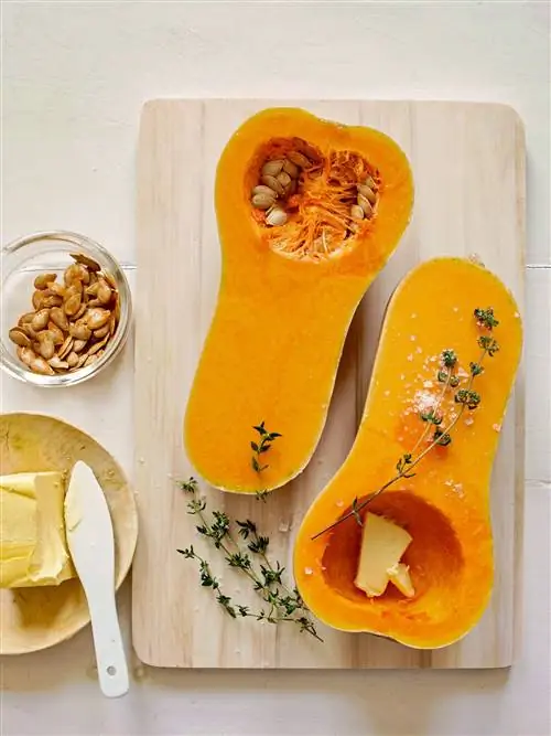 Запеченная мускатная тыква с тимьяном