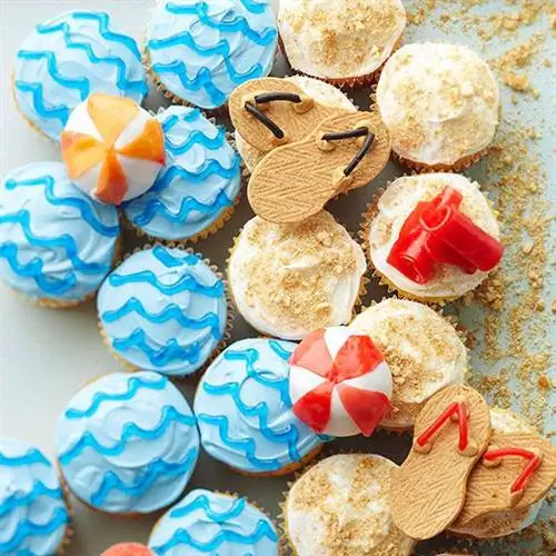 Кексы для пляжной вечеринки