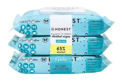 The Honest Company дезинфицирует спиртовые салфетки