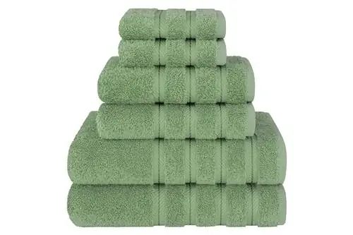 Набор полотенец American Soft Linen Luxury из 6 предметов, зеленый